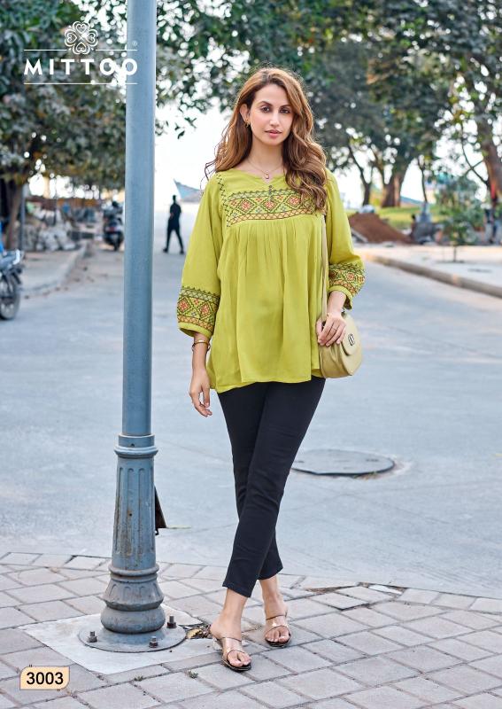 Mittoo emlee short top wholesale printed kurtis
